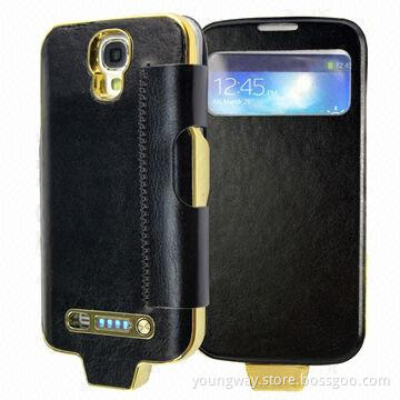 Leather Case for Samsung S4 Battery